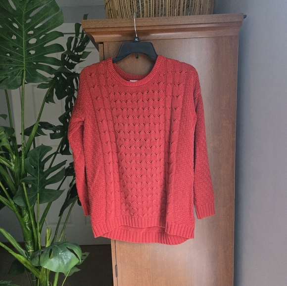 Old Navy Orange Cable Knit Sweater - Picture 1 of 3